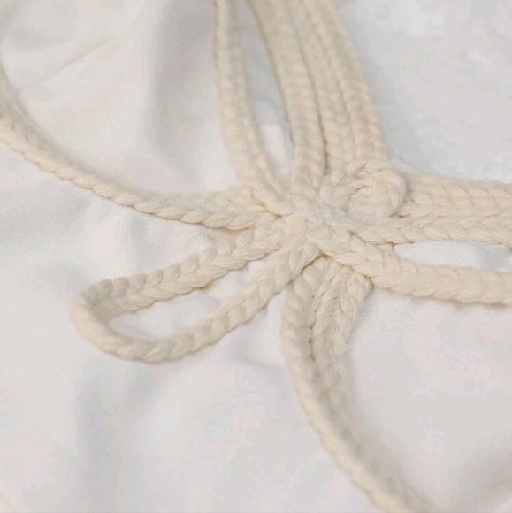 Resort Style Casual Linen Woven Splicing Bralette Cropped Women's - Picture 2 of 4